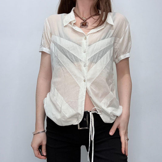 White sheer marthie shirt