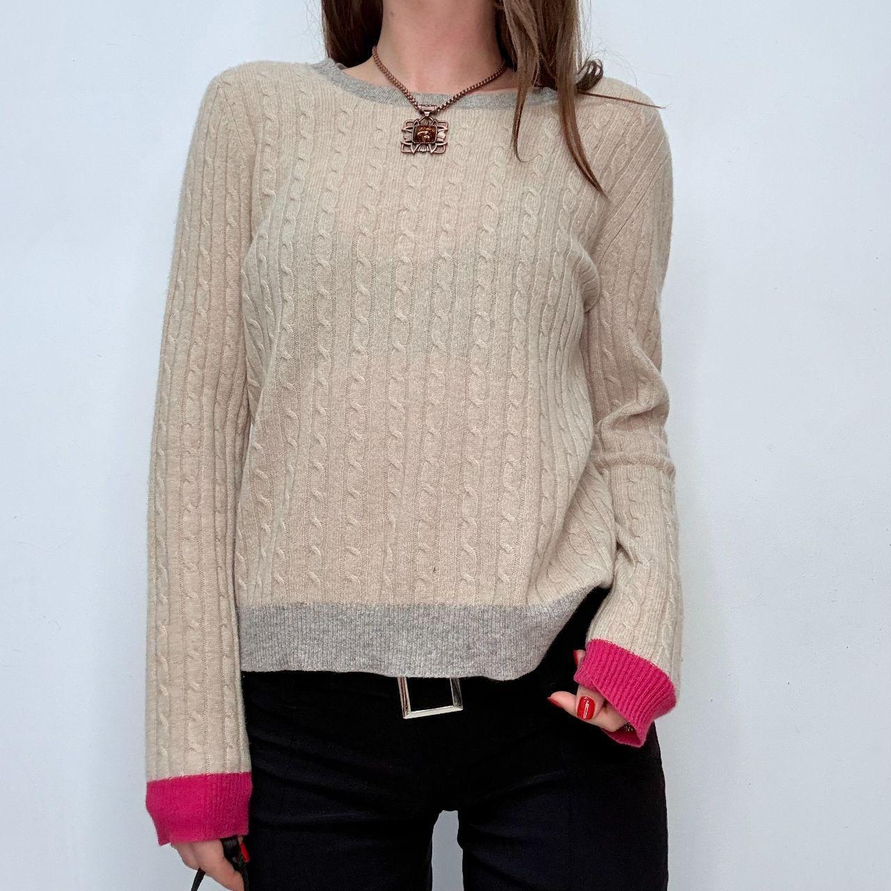 Cable knit cashmere jumper