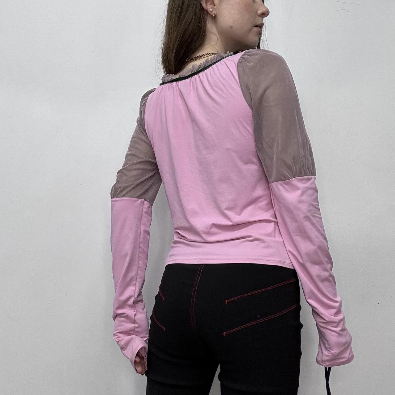 Pink gathered puff Versace shirt