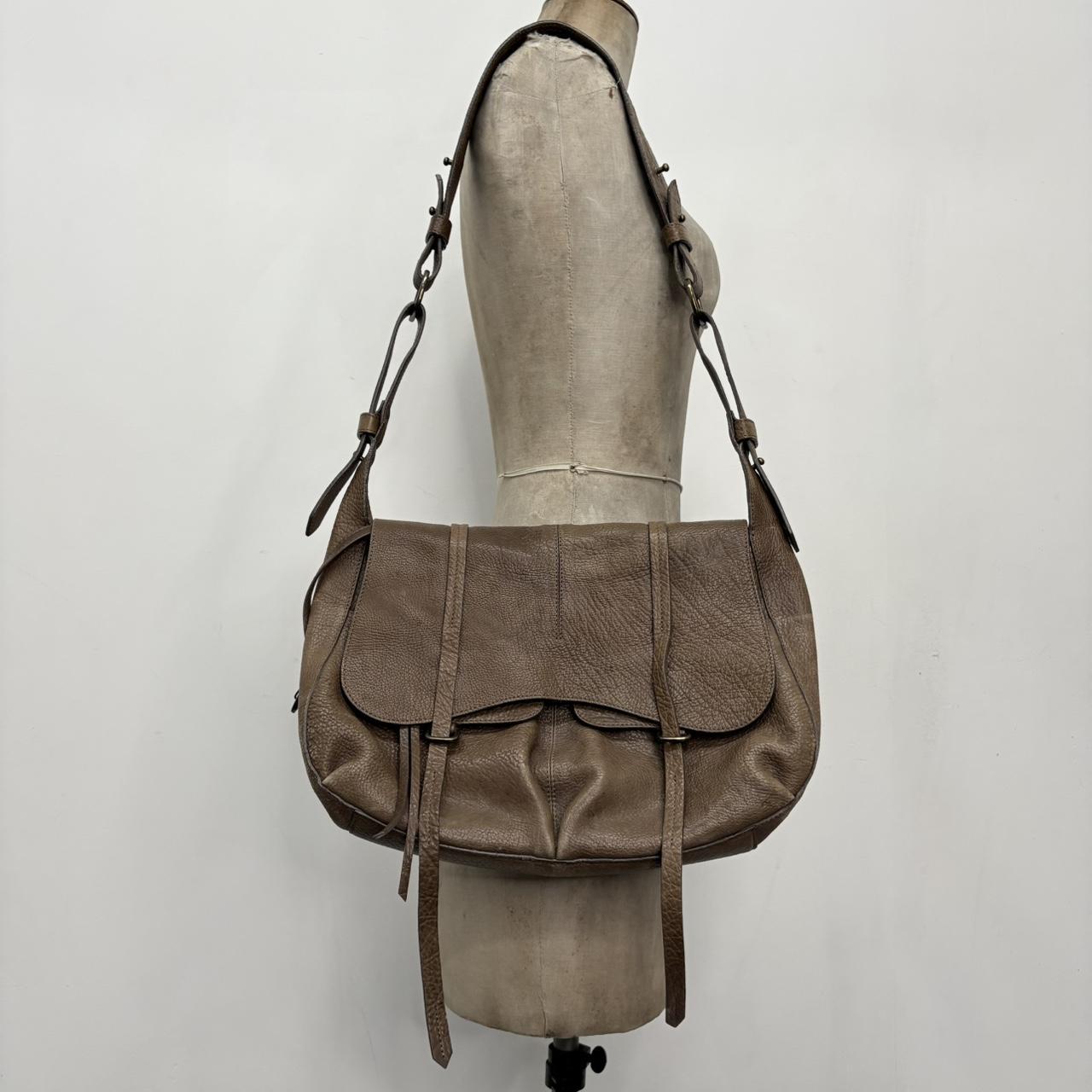 Tan slouchy leather bag
