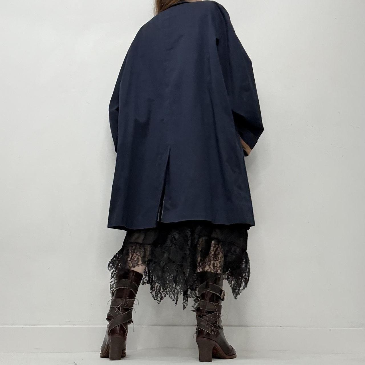 Oversized navy aquascutum trench coat