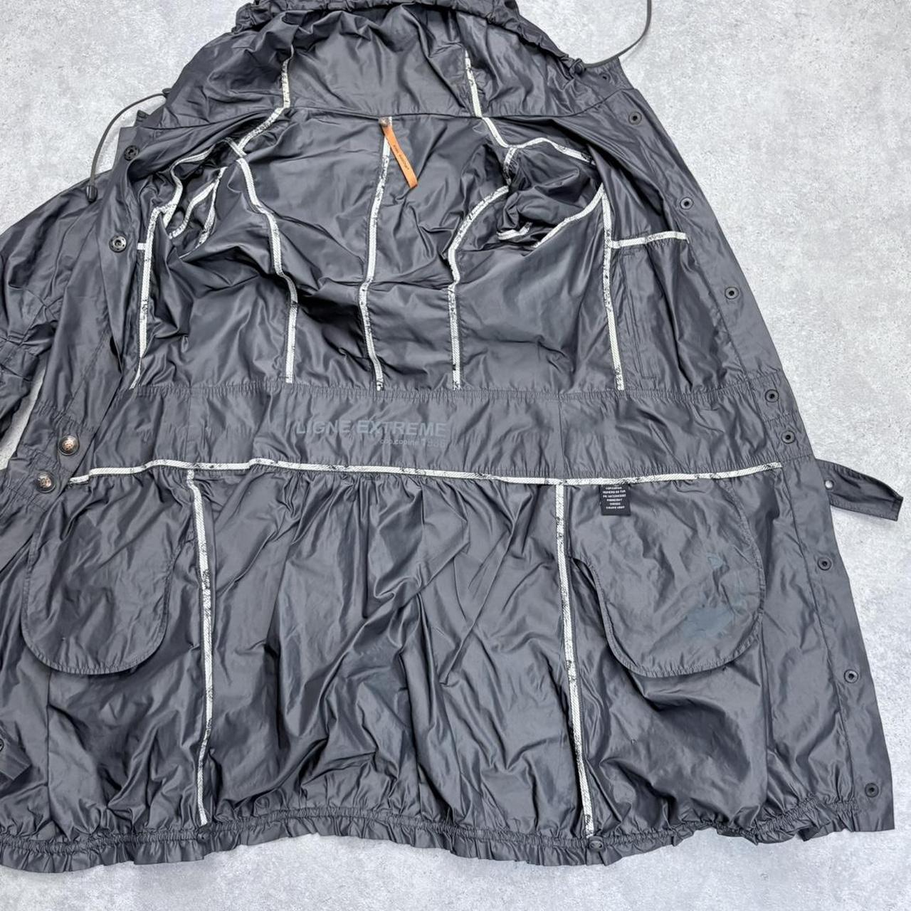 Silver grunge flared puff jacket