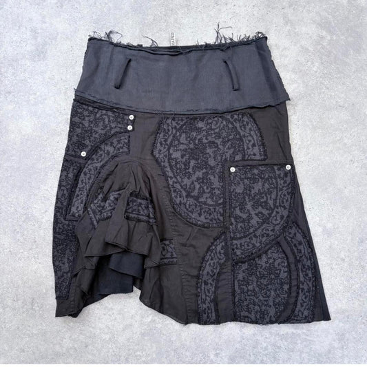 Black asymmetric grunge fairy skirt