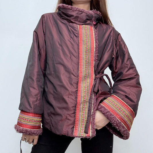 Asymmetric flared boho jacket