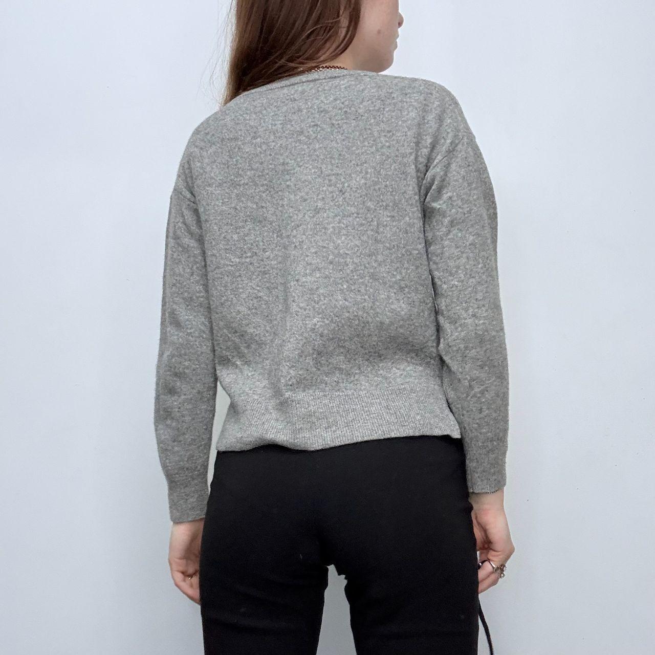 Grey slouchy wool knitted jumper