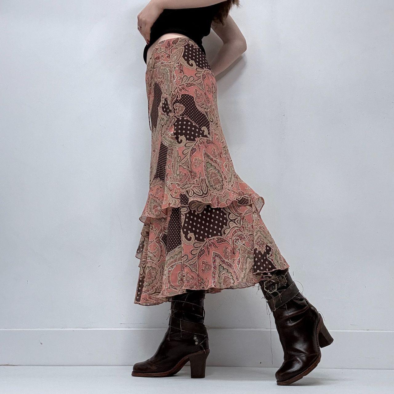 Sheer ruffle asymmetric fairy skirt