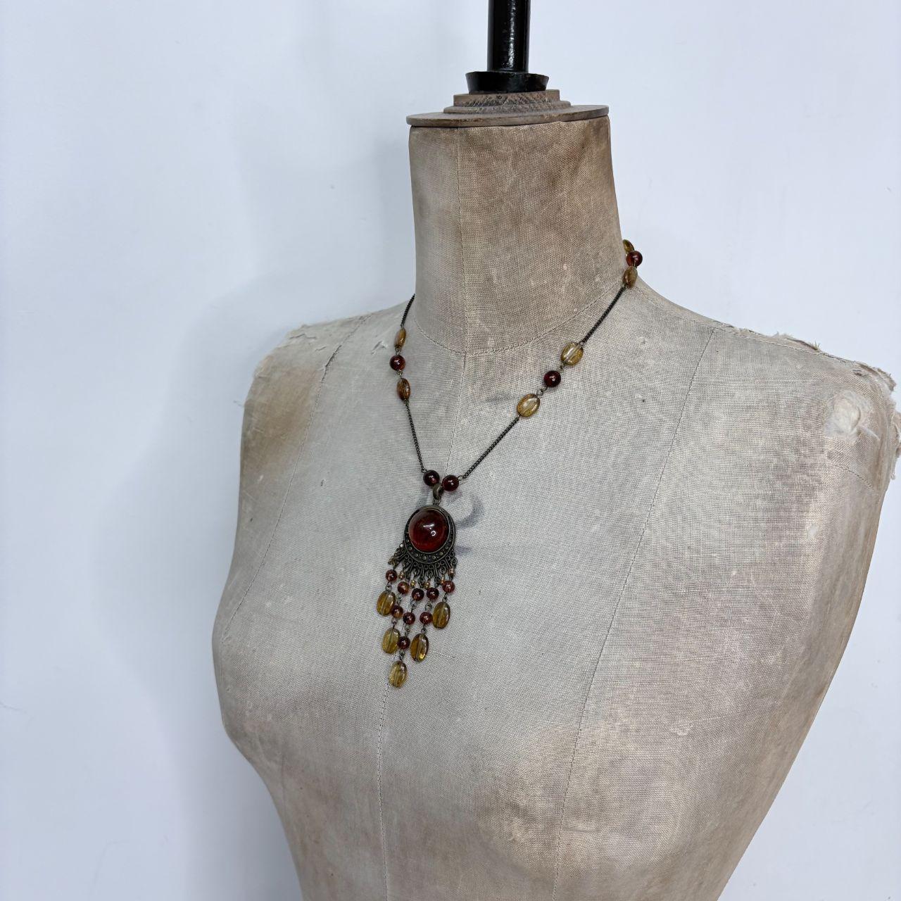 Boho draped fairy gemstone necklace