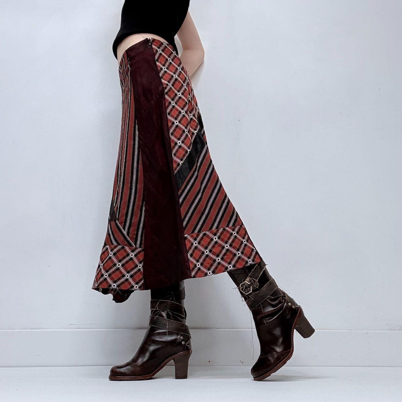 Asymmetric pinstripe kenzo skirt