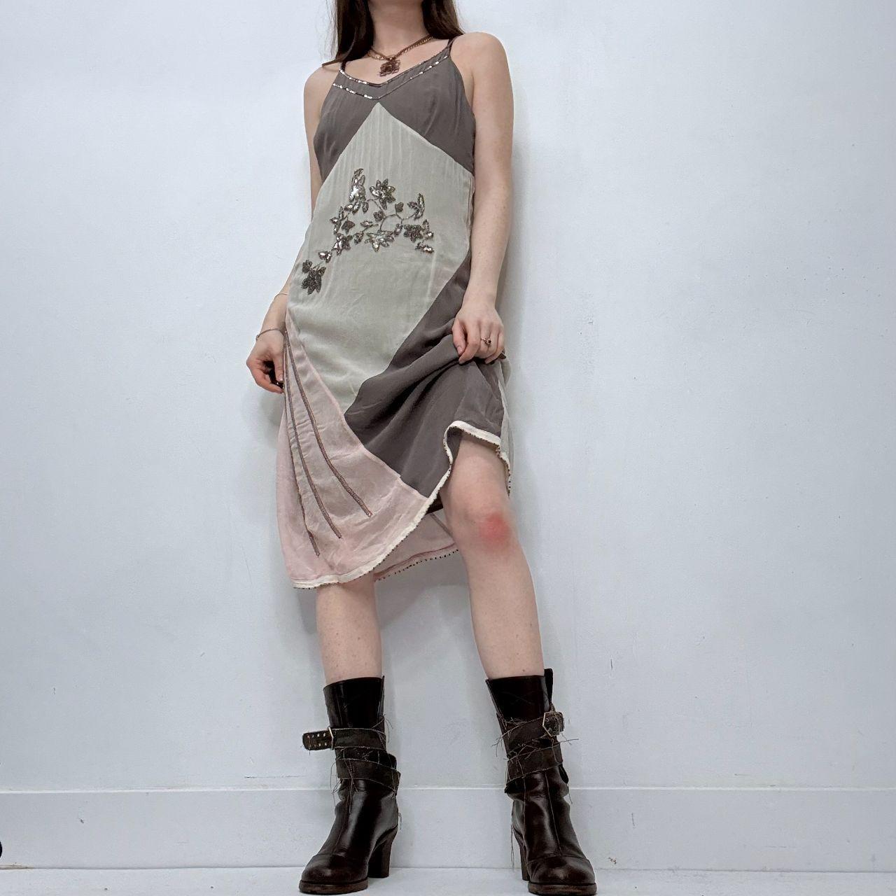 Sheer silky fairy floral dress