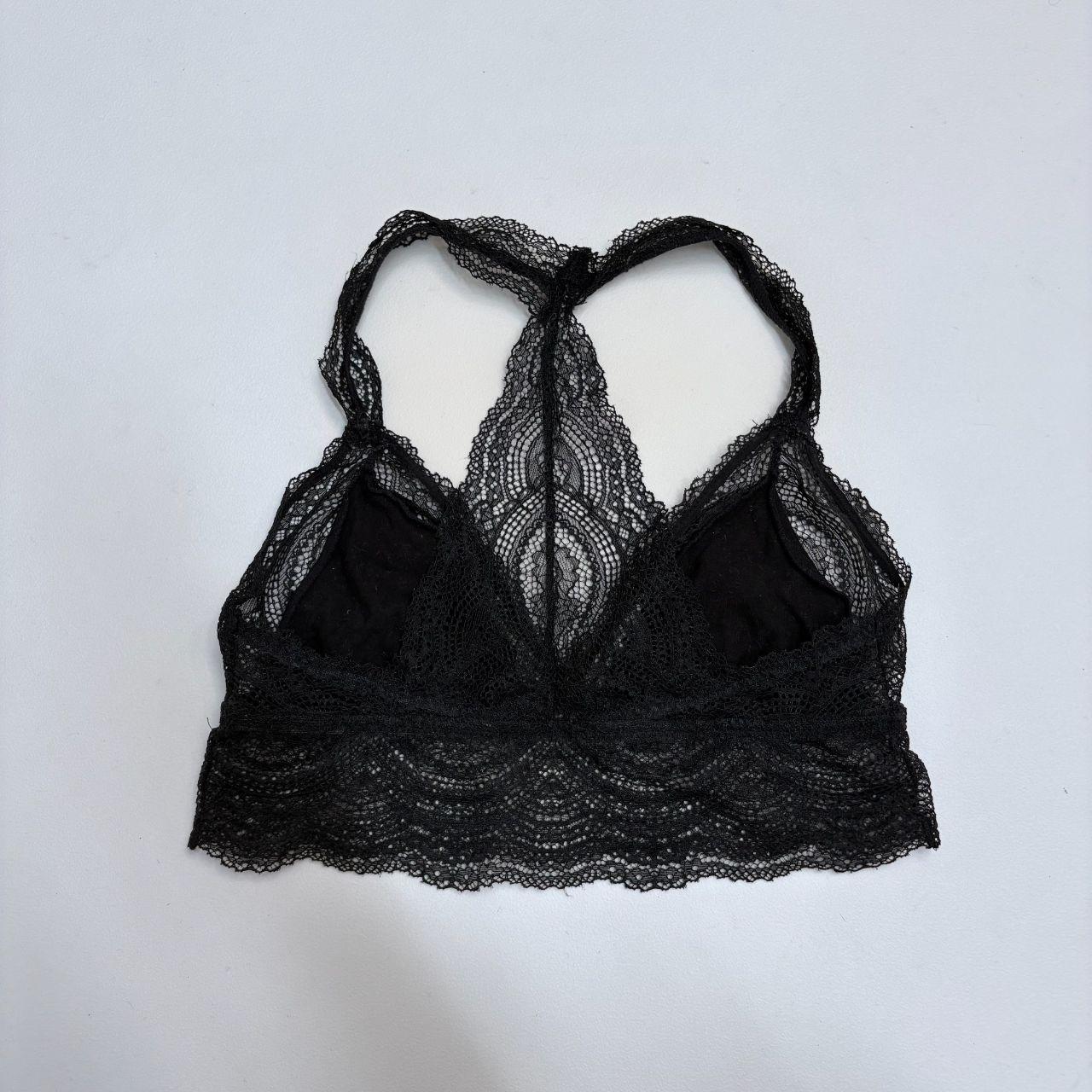 Black lace racer back bralet