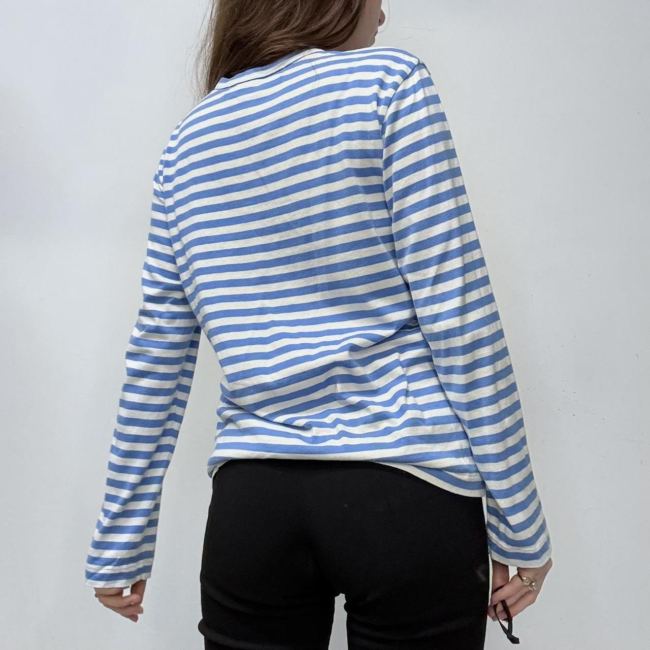 Striped comme des garcon blue t-shirt