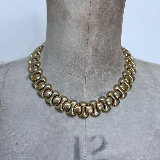 Chunky gold link oversized necklace
