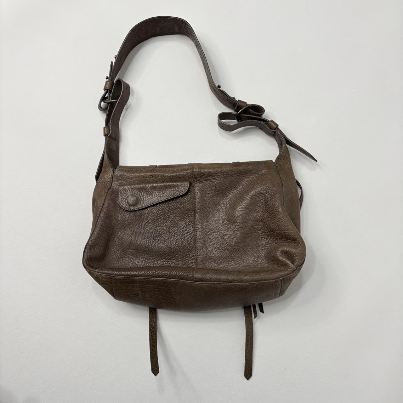 Tan slouchy leather bag