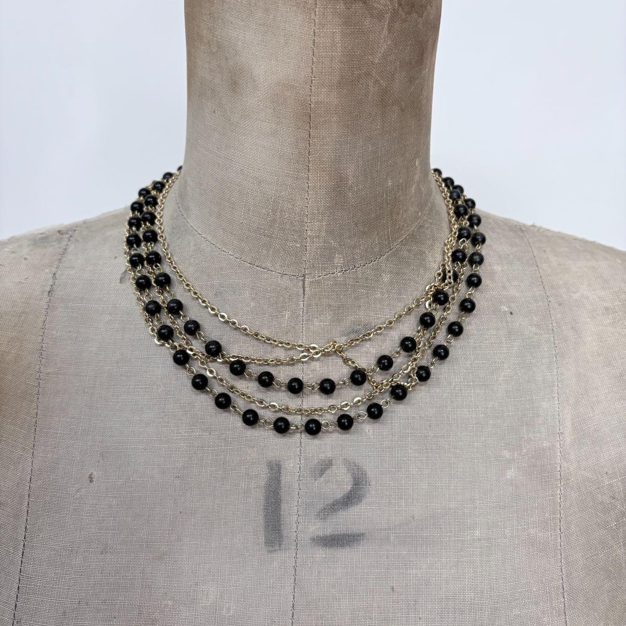 Layered gold chain necklace