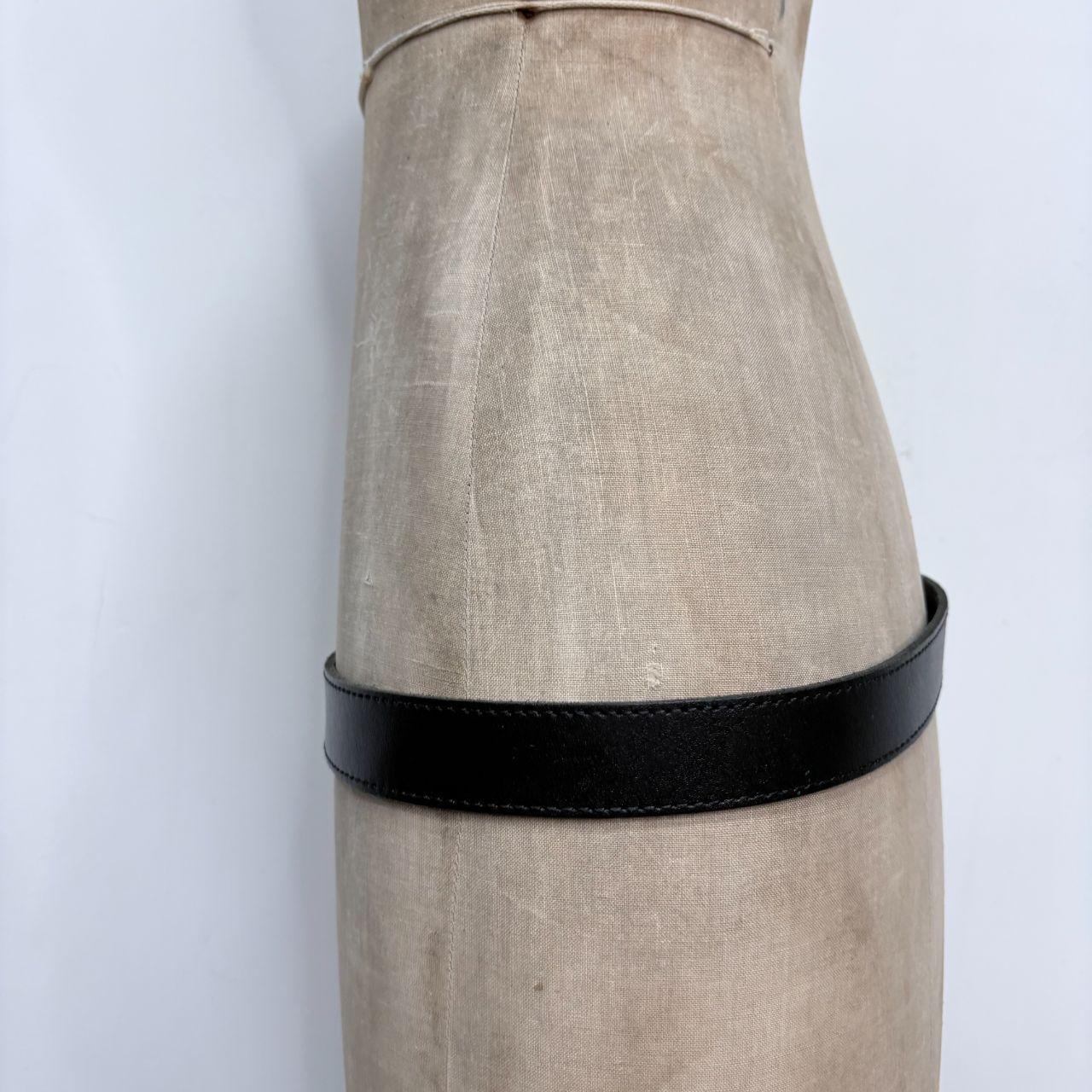 Black leather belt