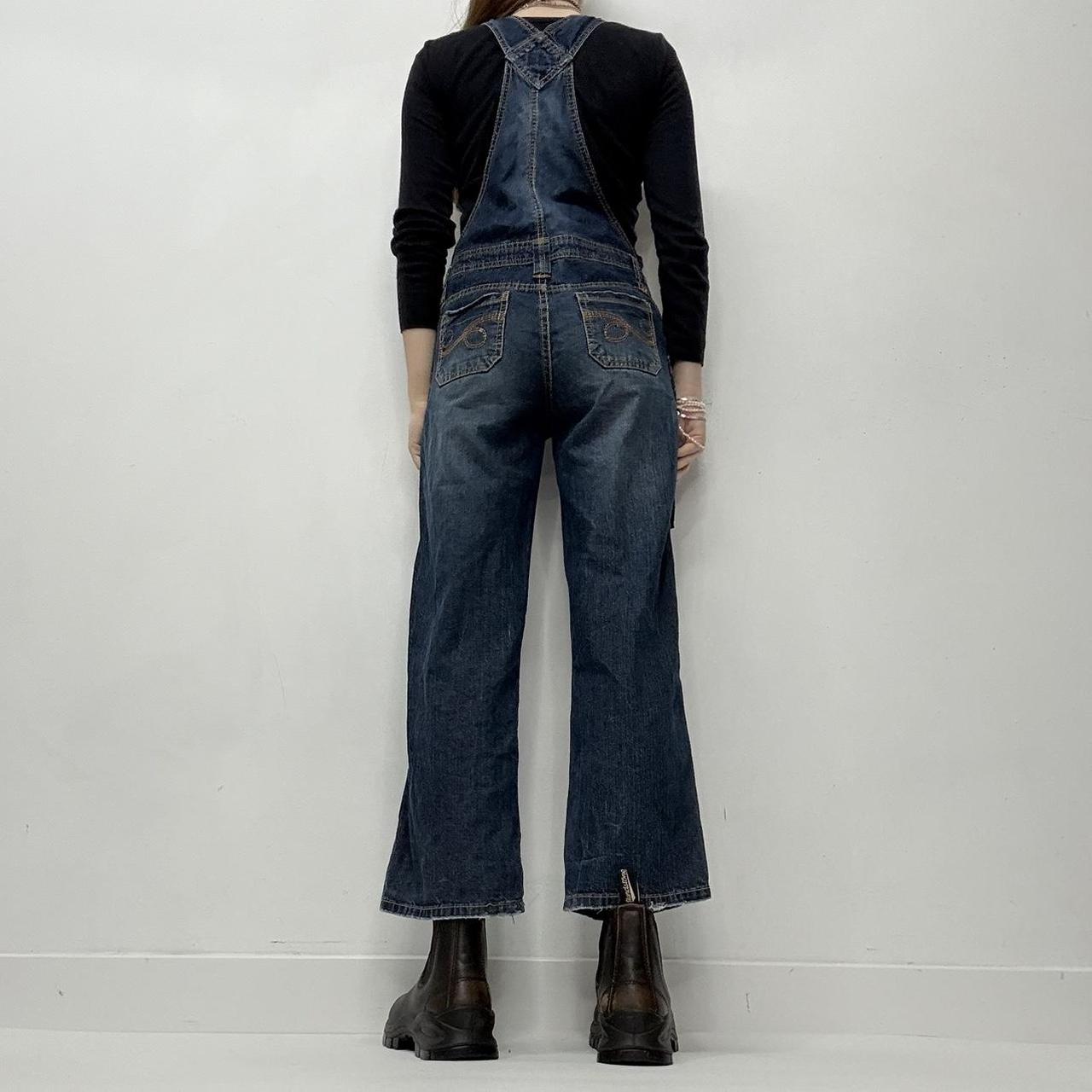 Denim wide leg dugarees