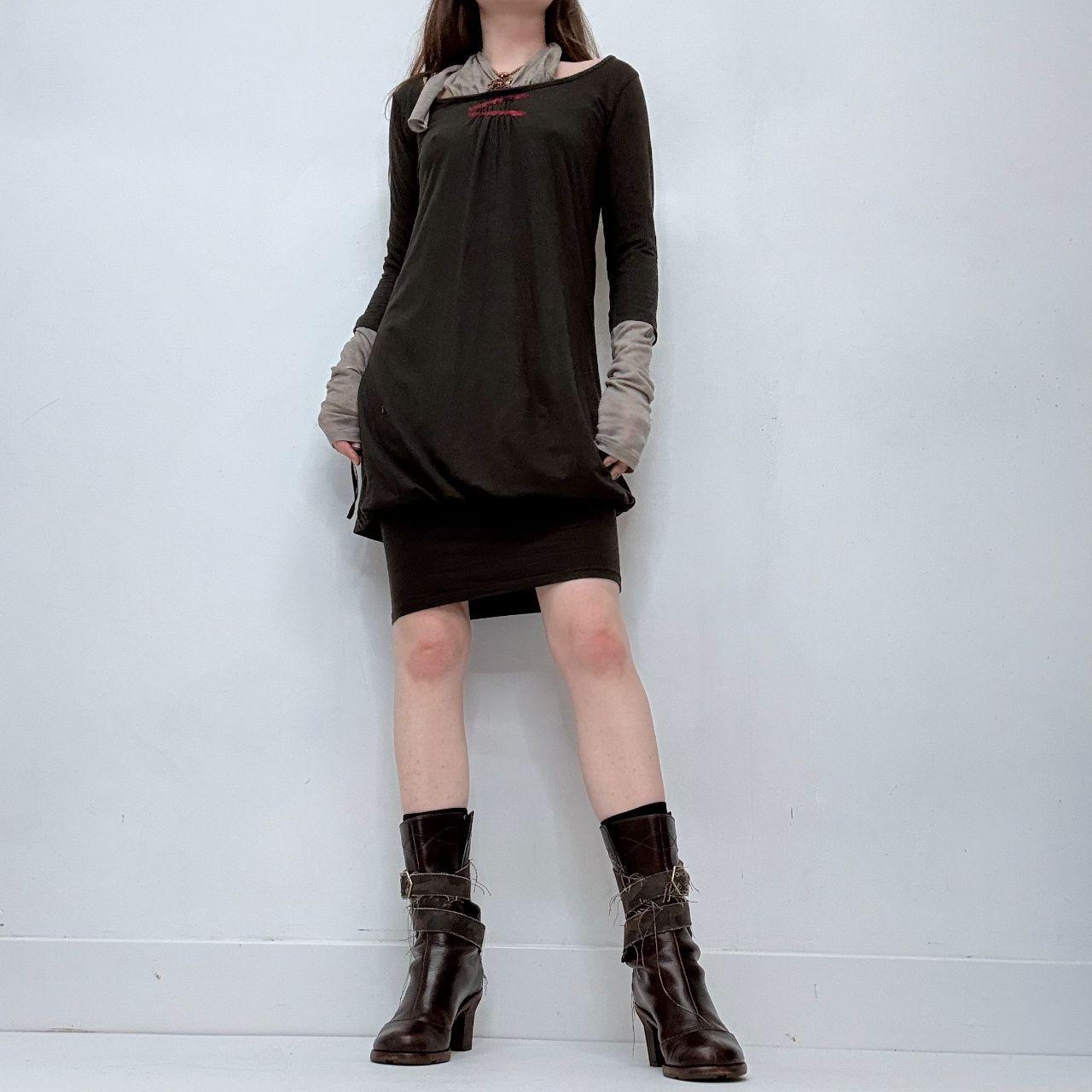 Slouchy cop copine puff mini dress