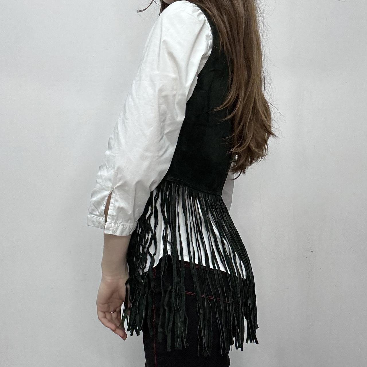 Suede tassel boho waistcoat