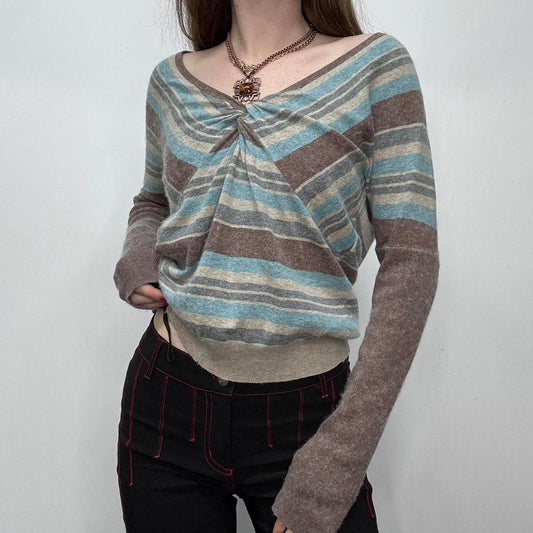 Slouchy striped wool jumper