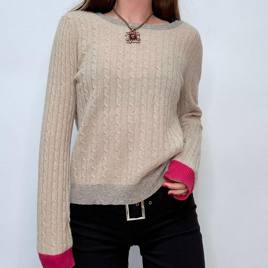 Cable knit cashmere jumper