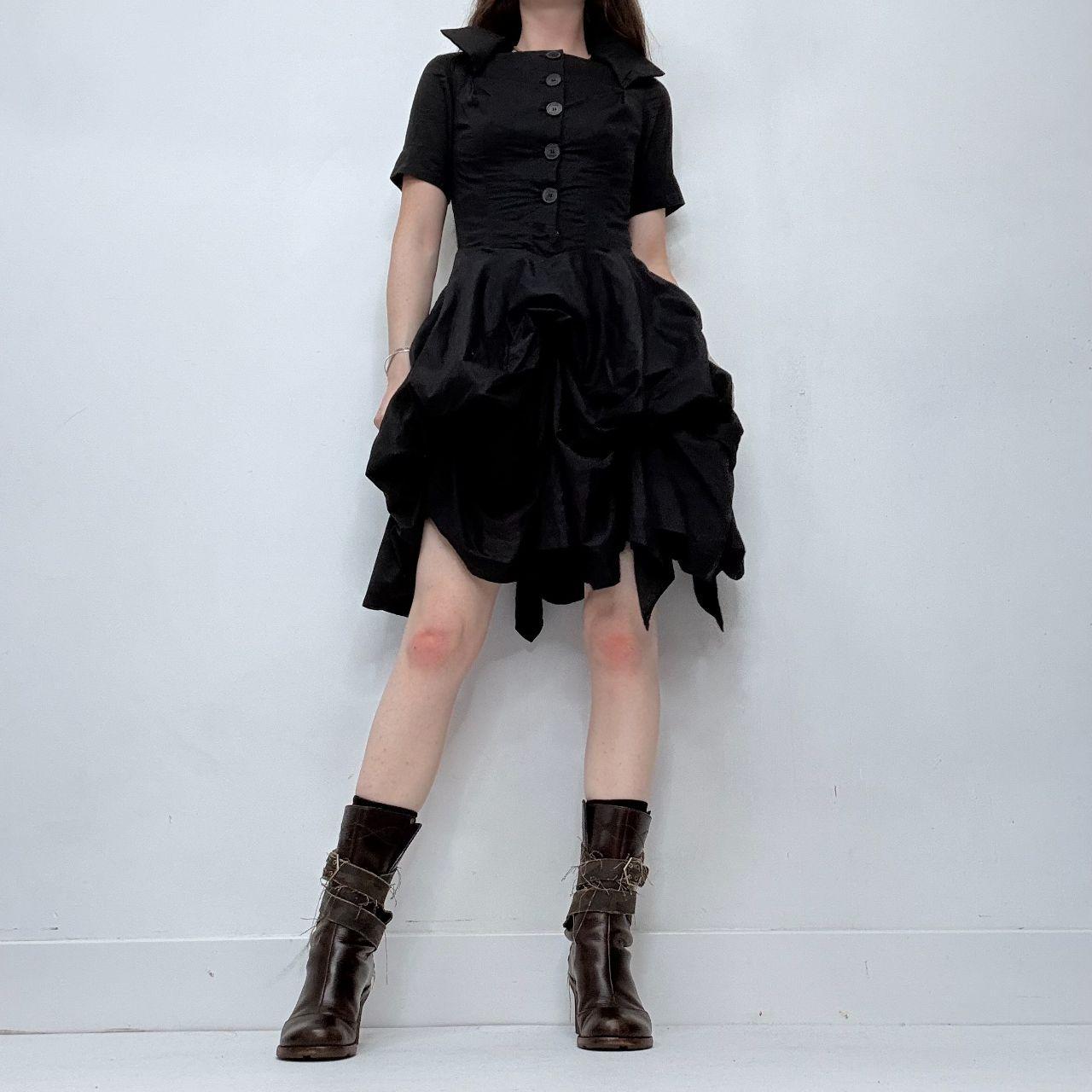 Black puff allsaints grunge dress