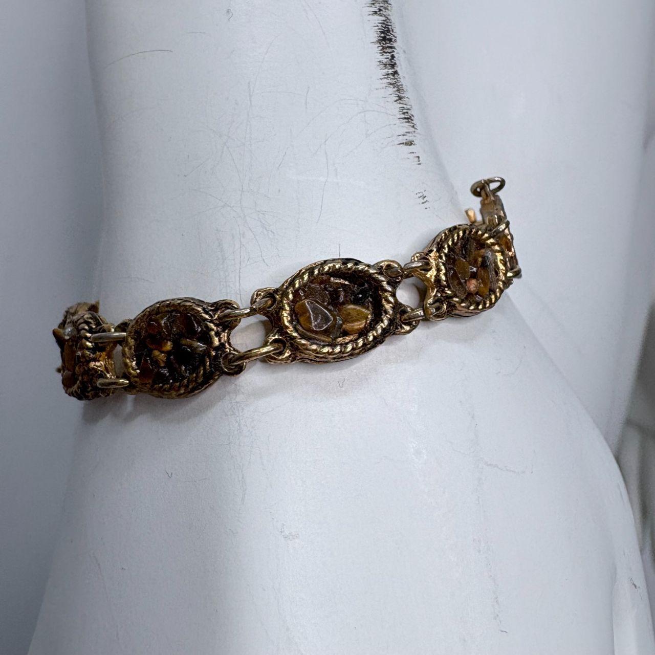 Chunky gemstone baroque bracelet