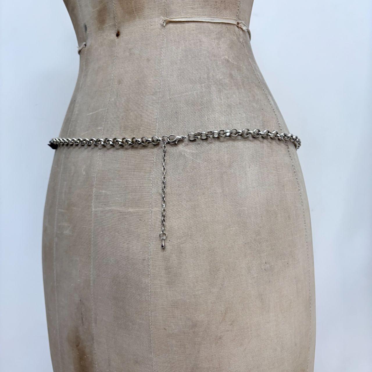 Woven chunky chain love heart waist chain