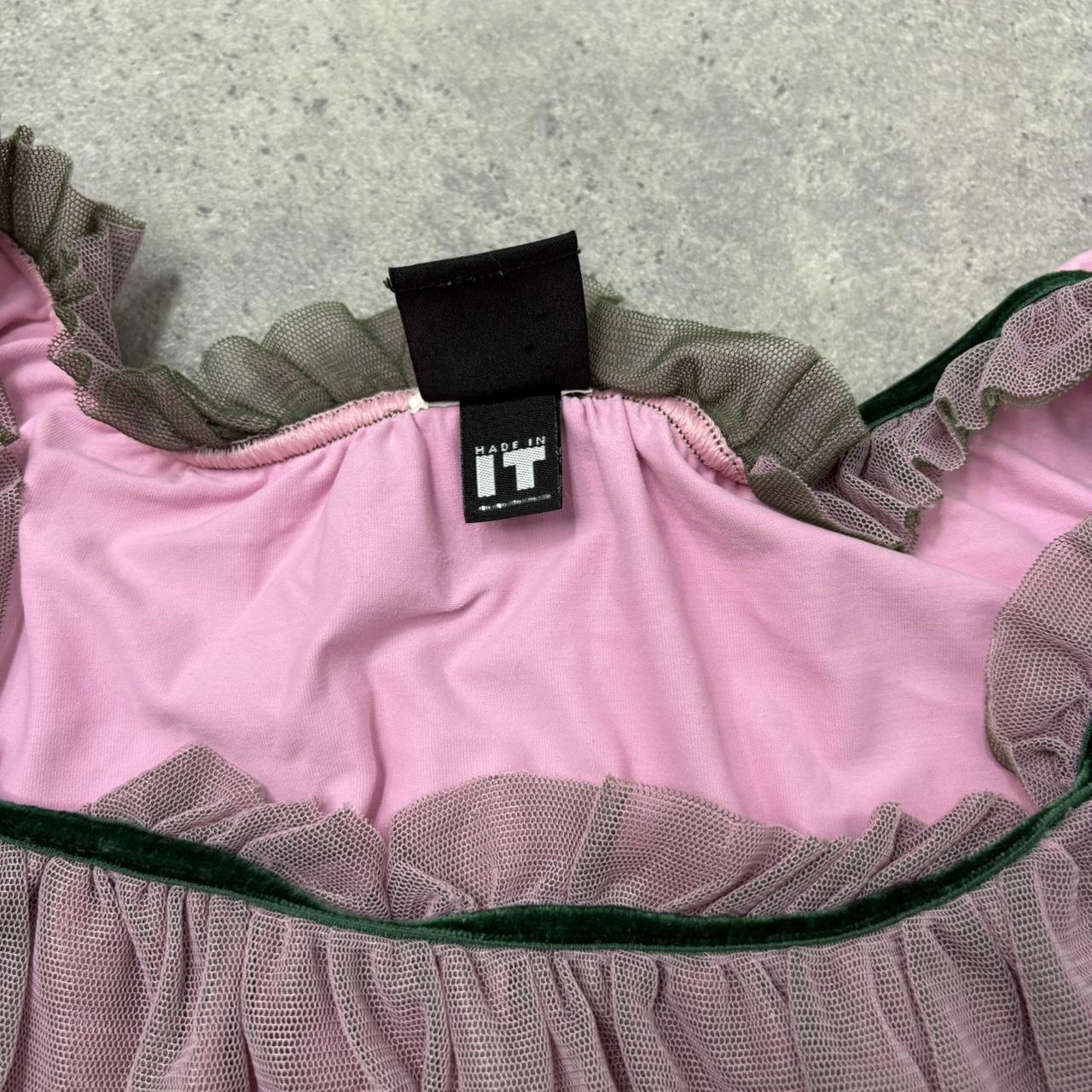 Pink gathered puff Versace shirt
