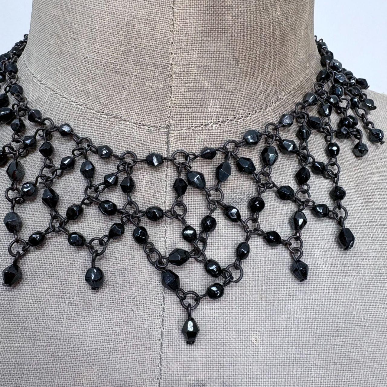 Beaded gothic grunge necklace