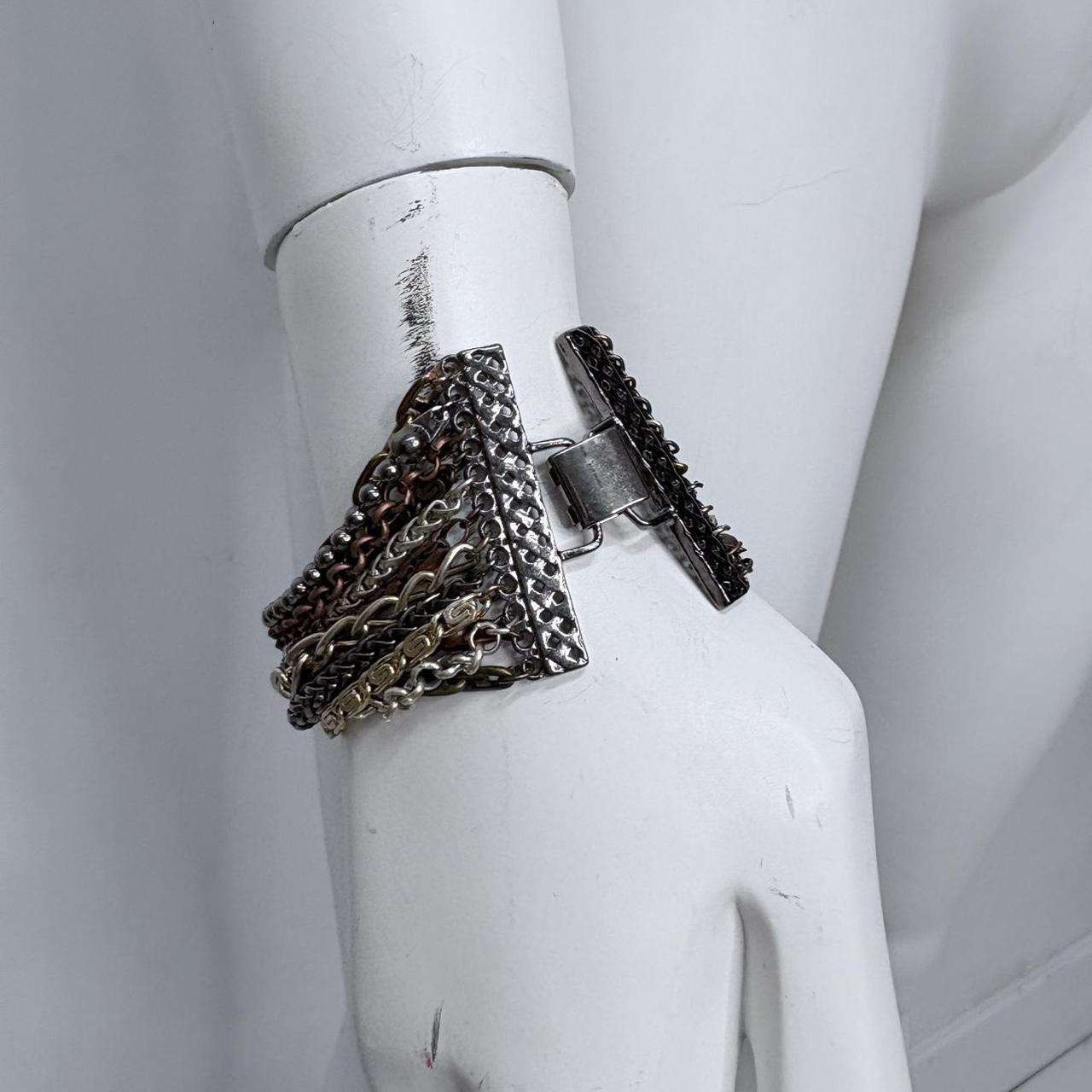 Vintage Layered zip chain bangle stack