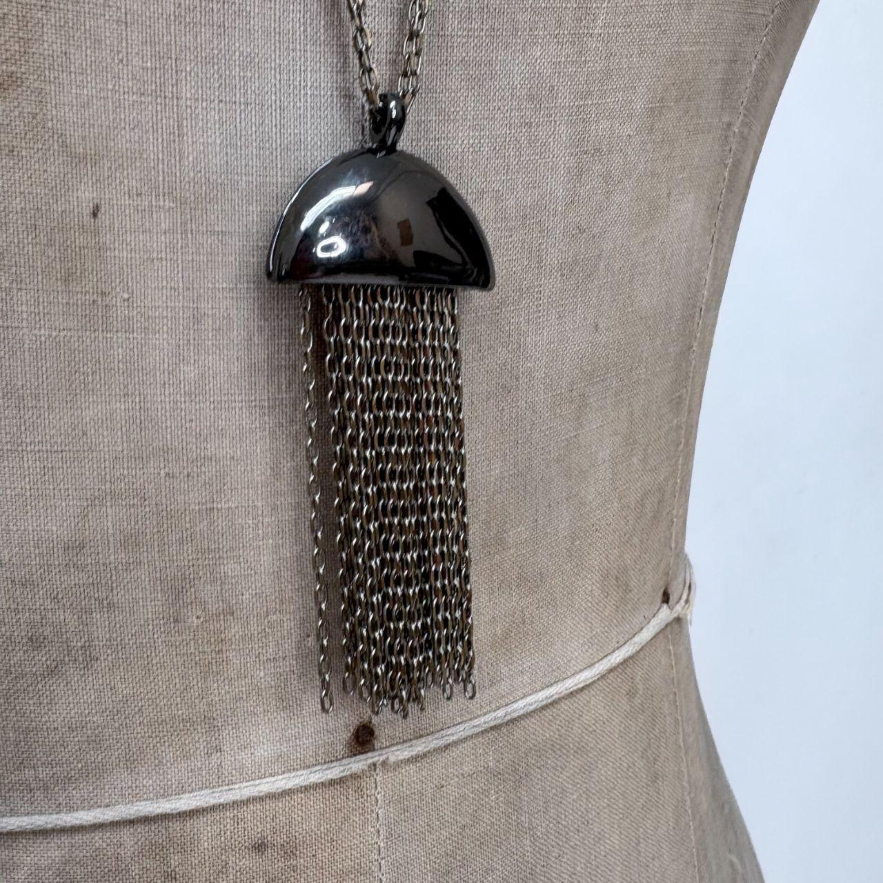 Layered chain long necklace