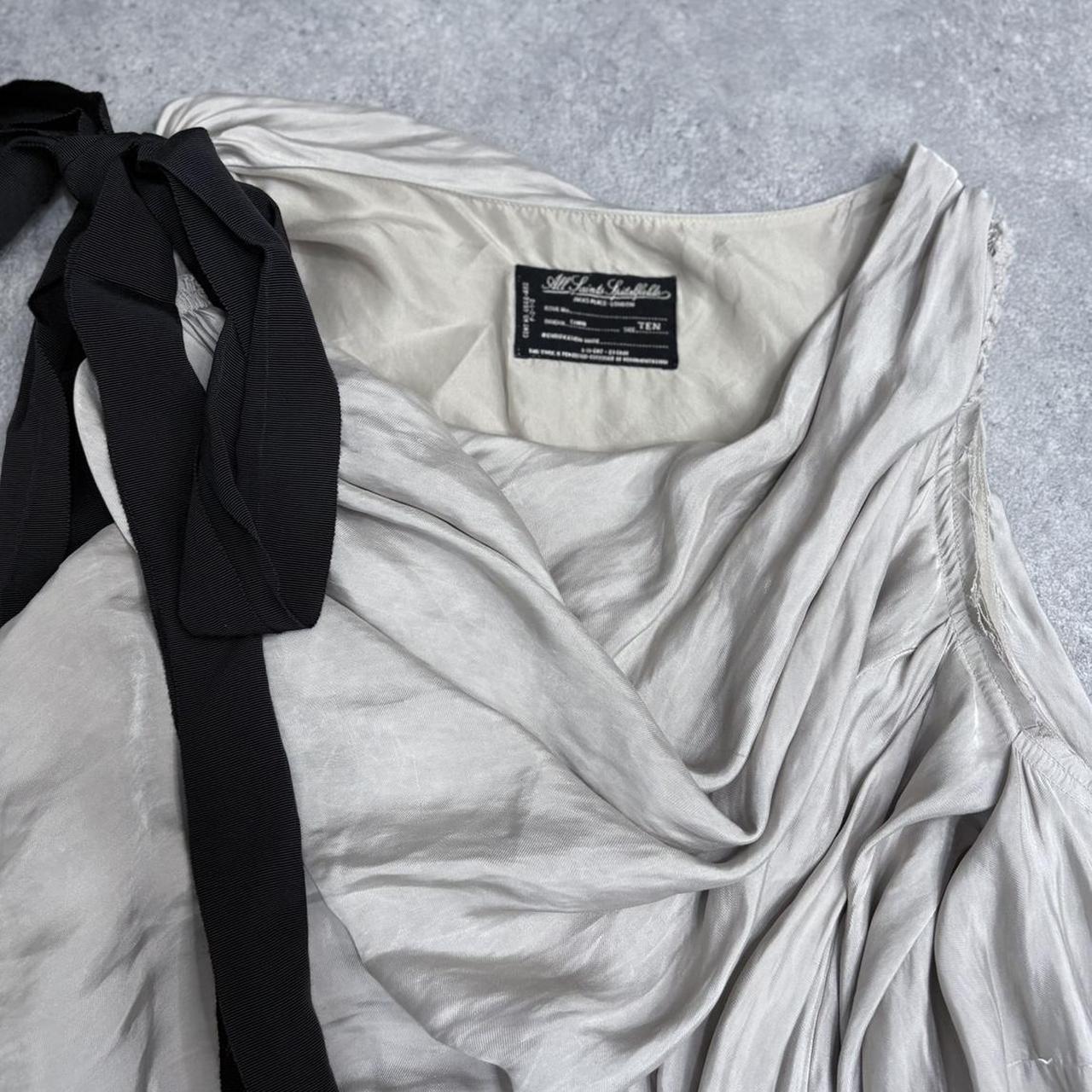 Draped slouchy silk dress