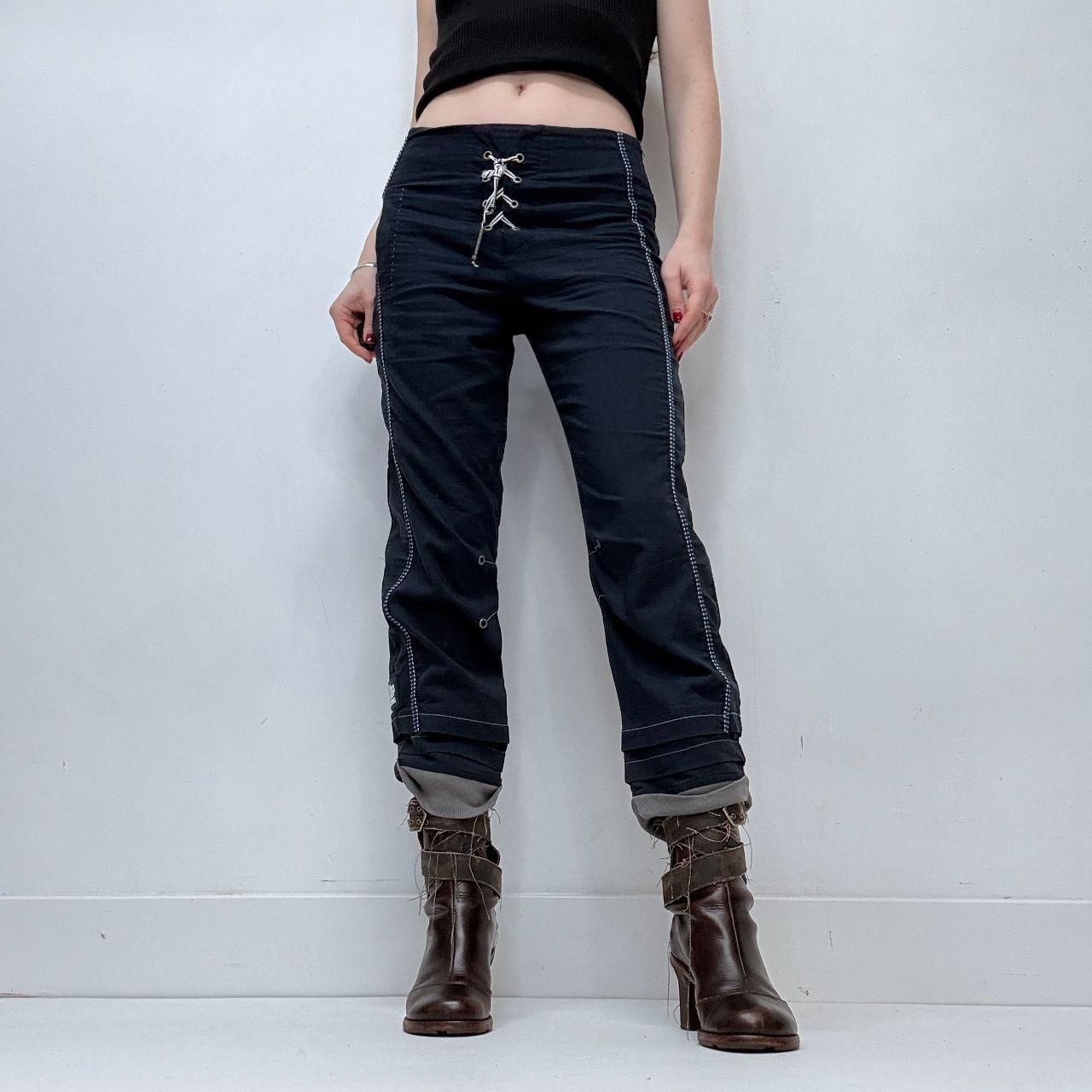 Low-rise corset cropped pants