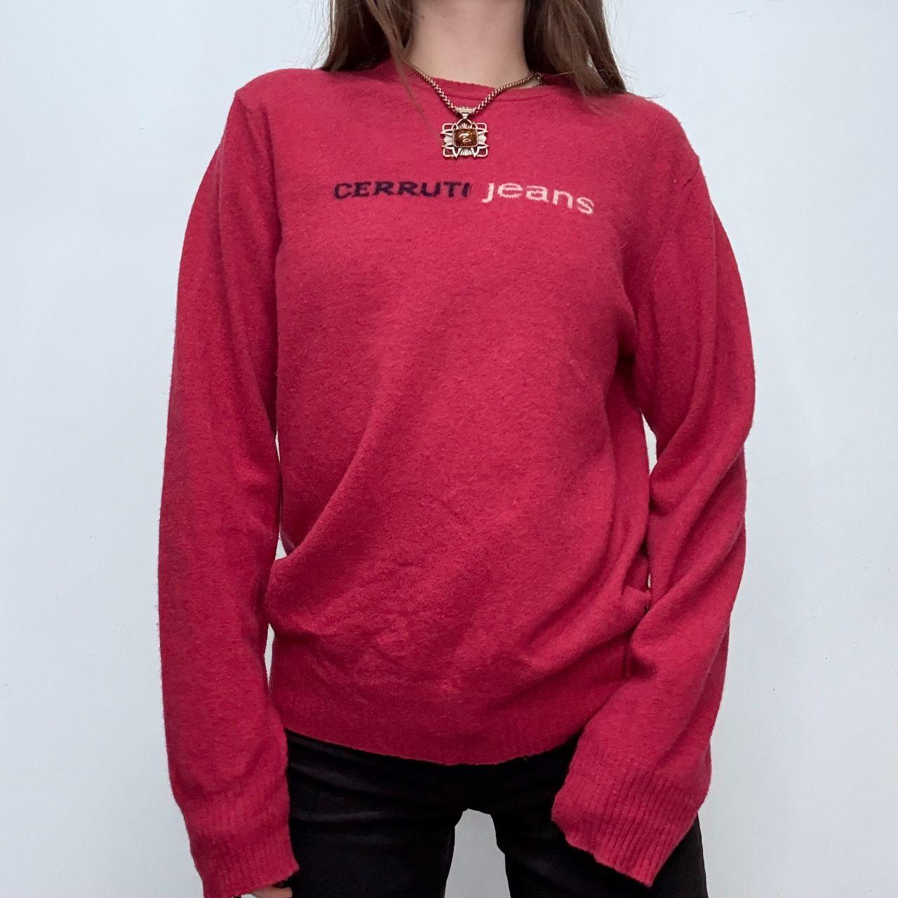 Pink salmon oversized wool knitted jumper