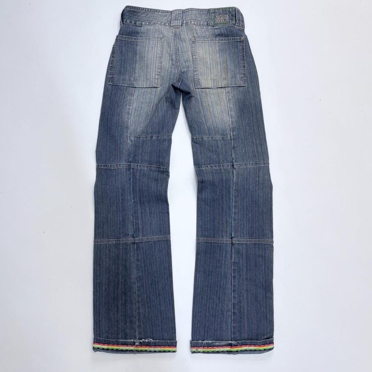 Low-rise marithe francois girbaud pinstripe jeans