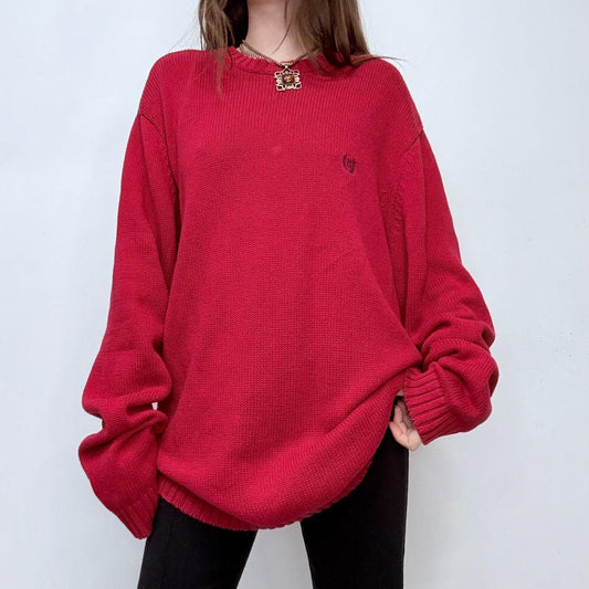 Chunky slouchy knitted jumper