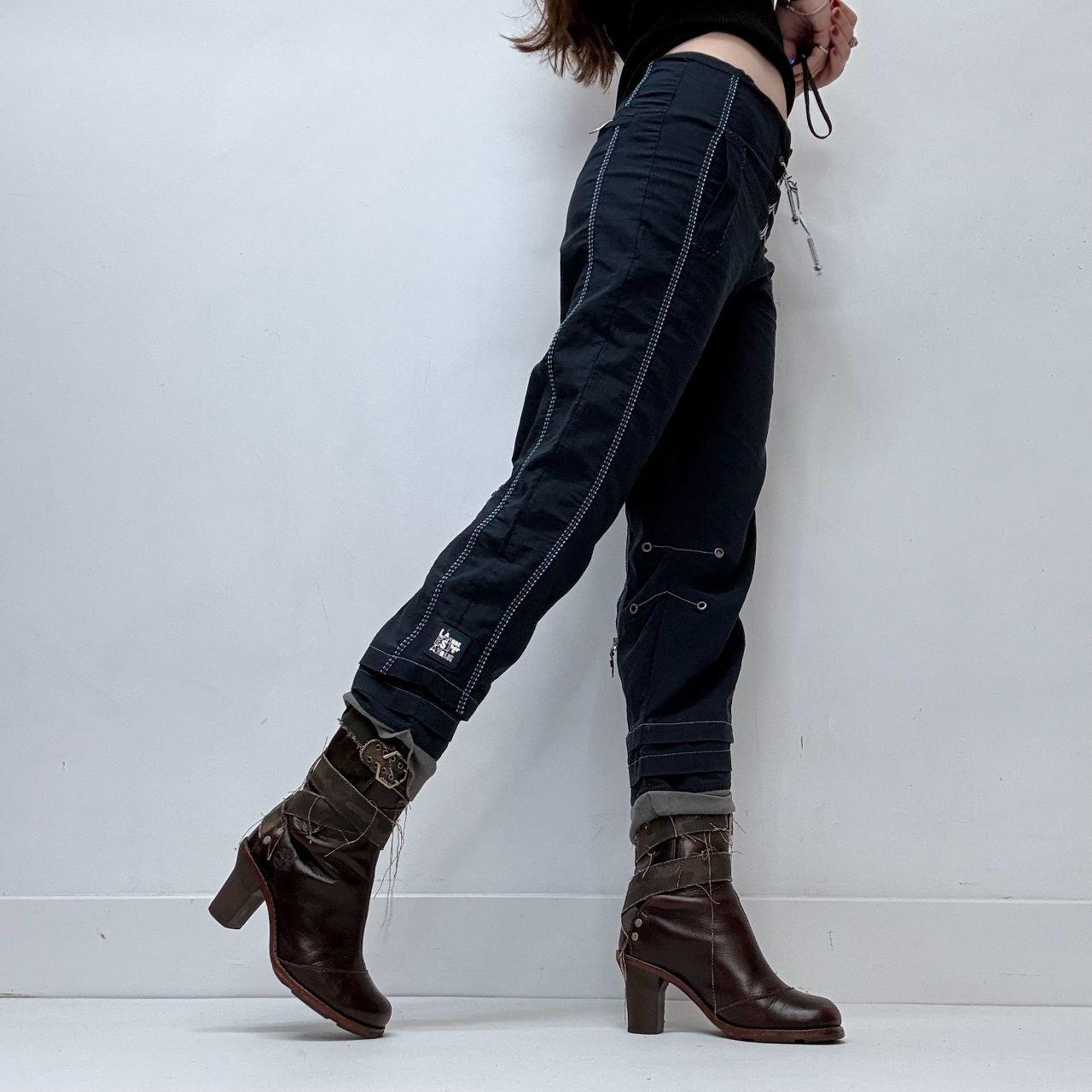 Low-rise corset cropped pants