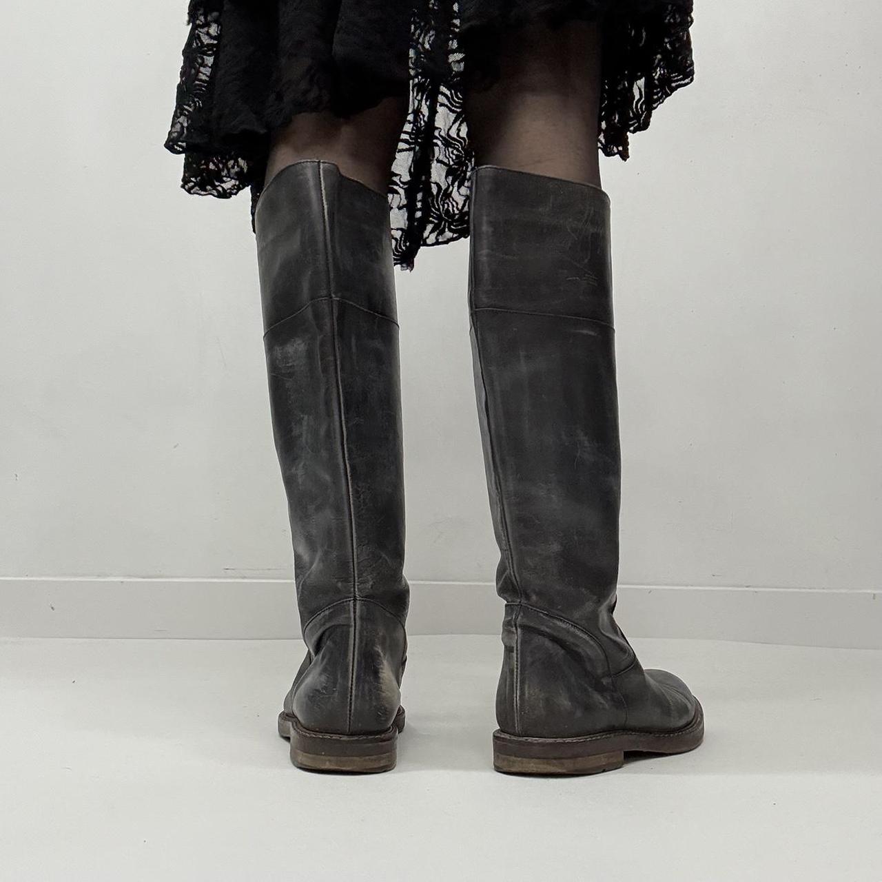 Distressed black marni boots