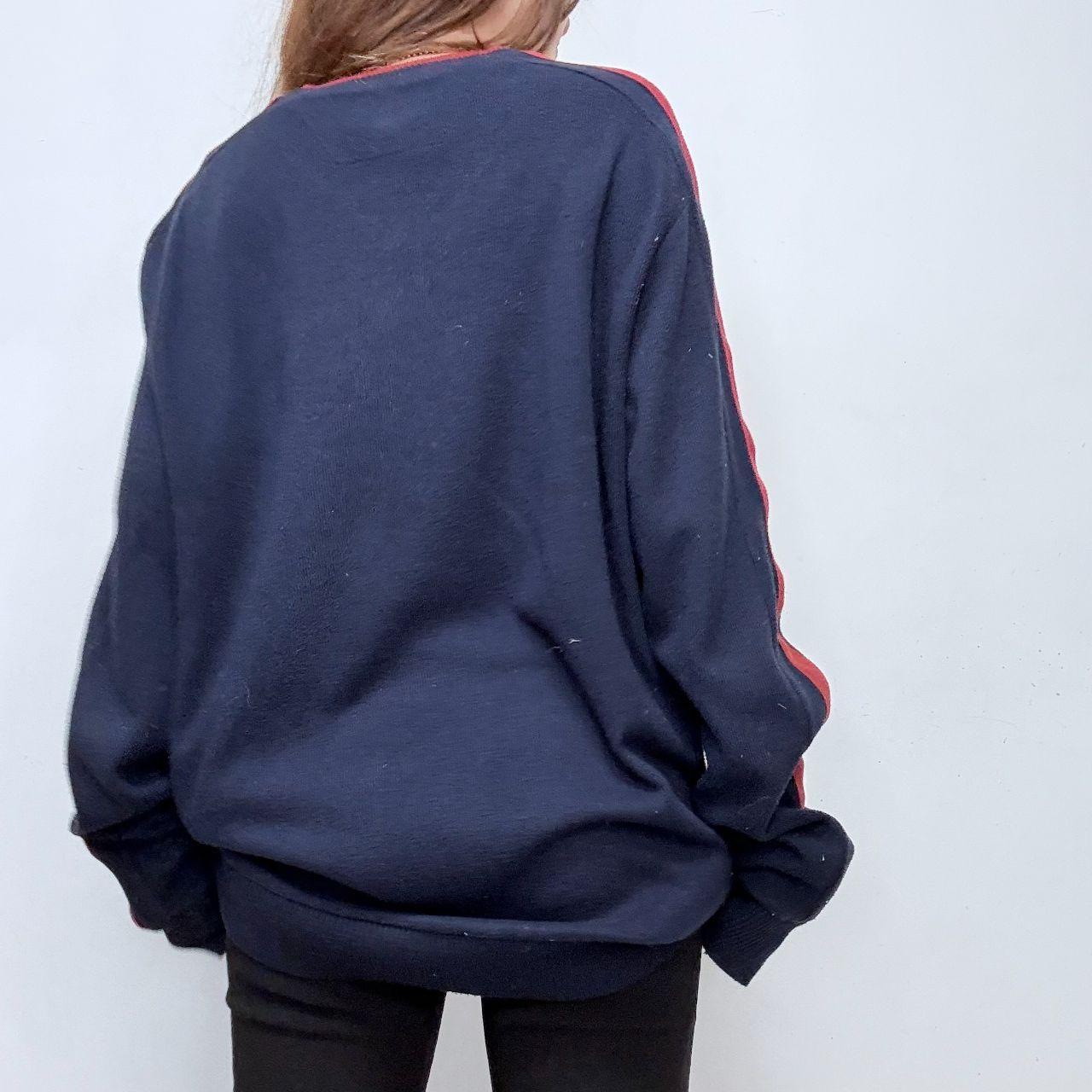 Oversized knitted embroidered jumper