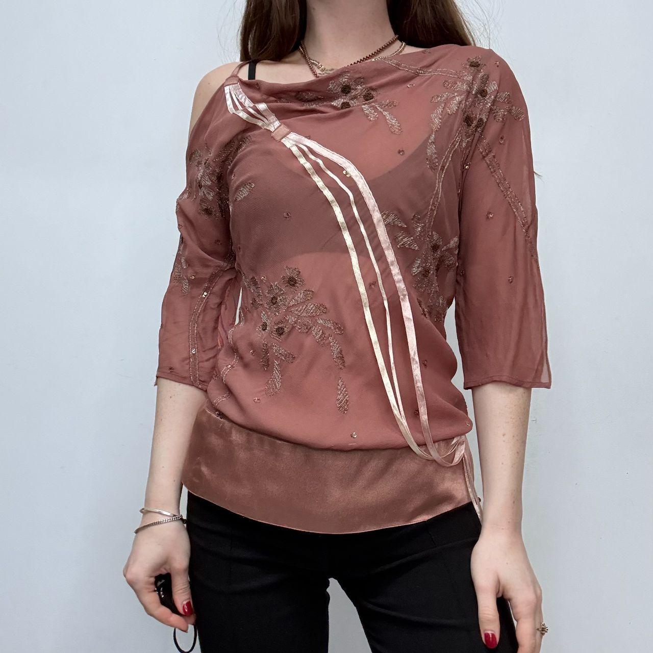 Flutter sheer embroidered fairy shirt