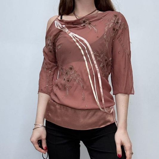 Flutter sheer embroidered fairy shirt