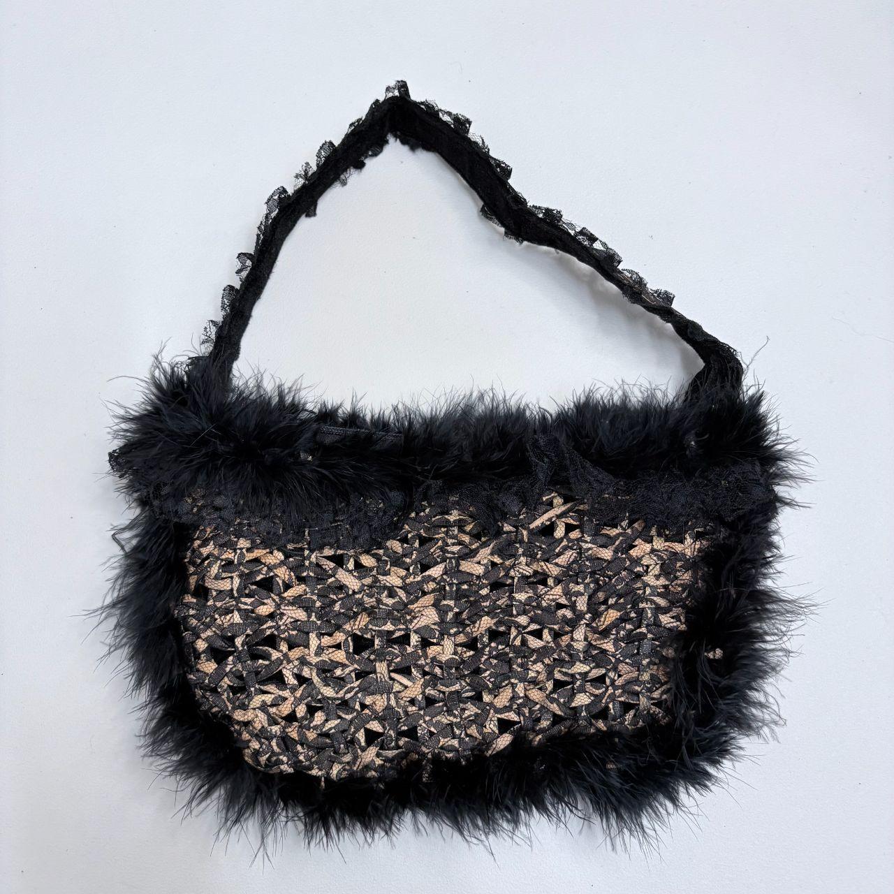 Lace fluffy grunge bag