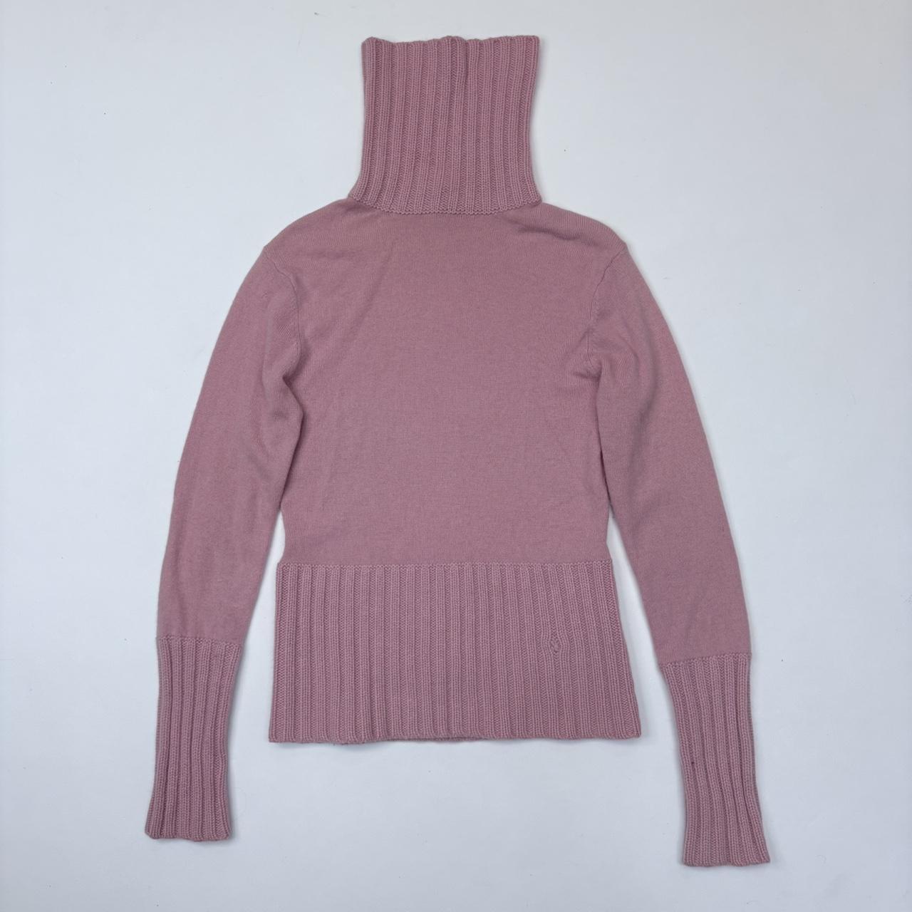 Pink cashmere high neck jumper