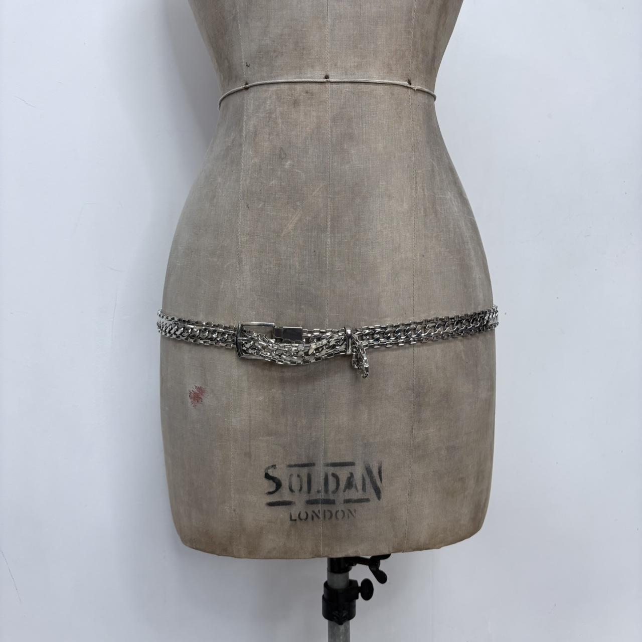 Silver chainmail belt