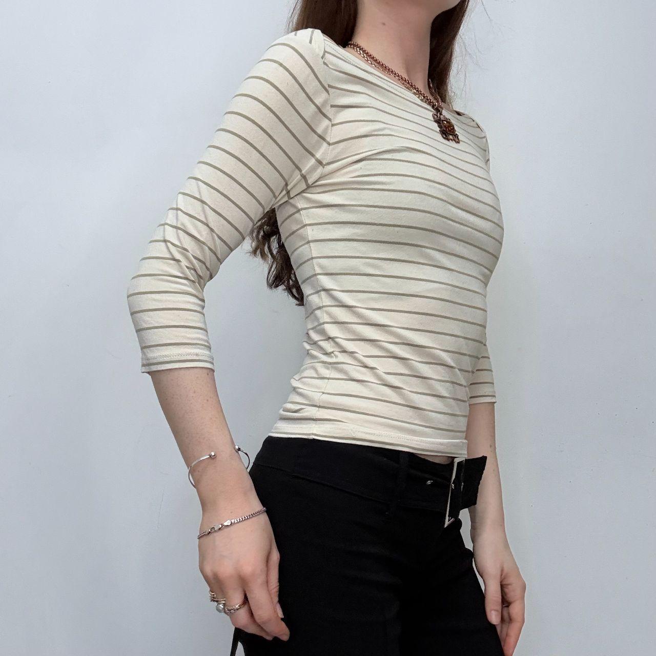 Cop Copine french pinstripe wide neck t-shirt