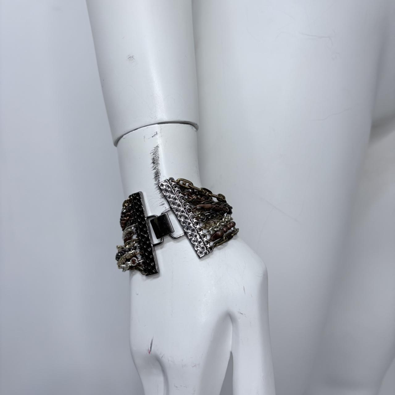 Vintage Layered zip chain bangle stack
