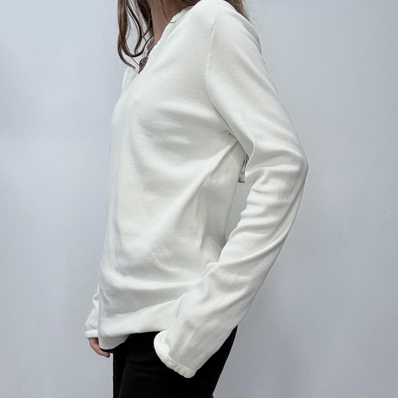 Ribbed white oversized t-shirt