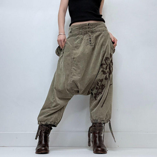 Khaki balloon grunge trousers