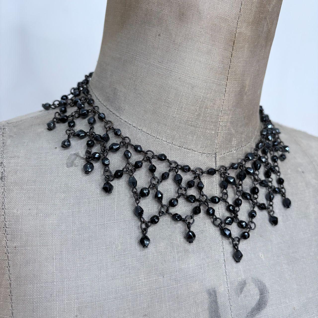 Beaded gothic grunge necklace