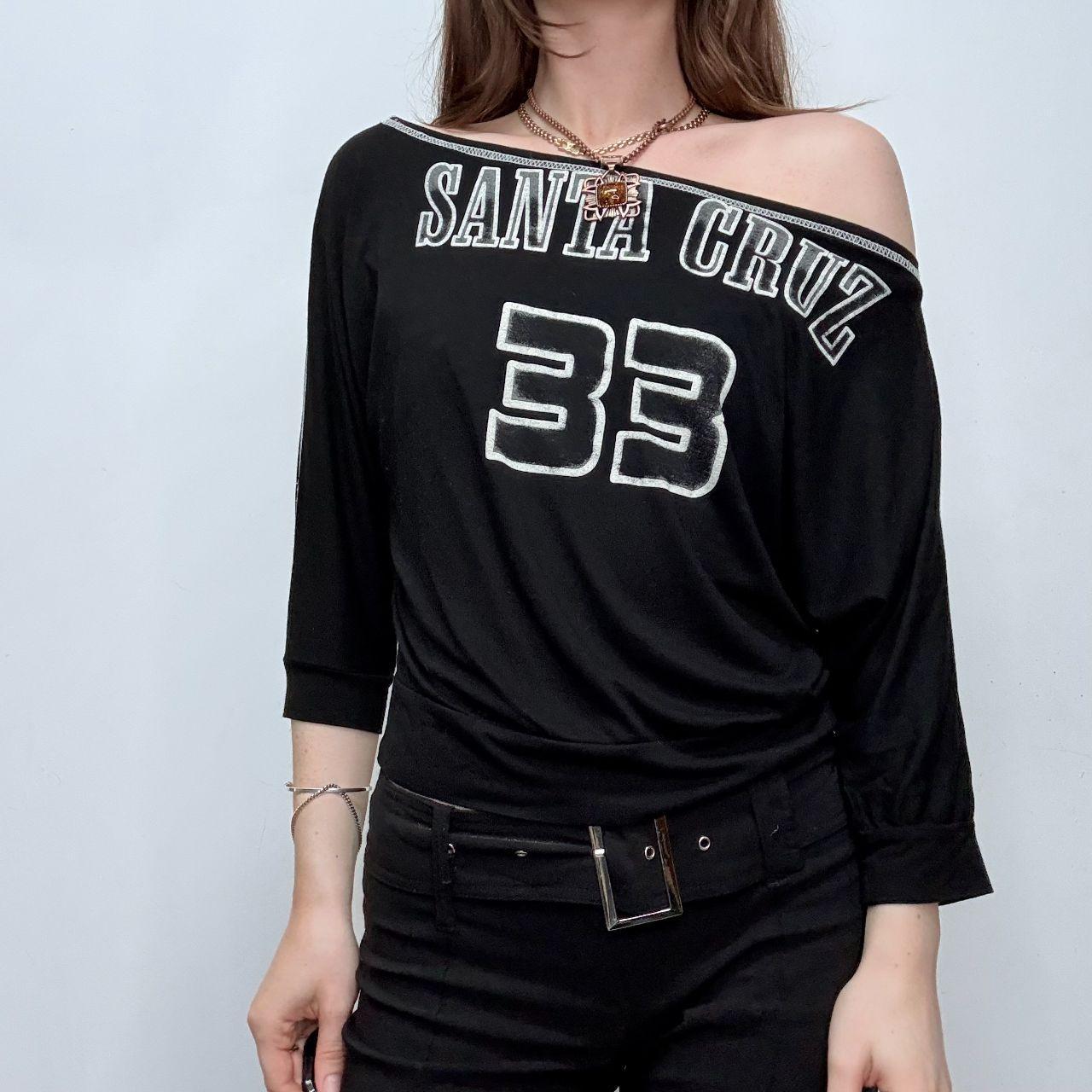 Black long sleeve graphic grunge t-shirt
